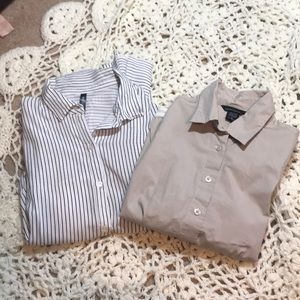 2 Adorable button up Blouses